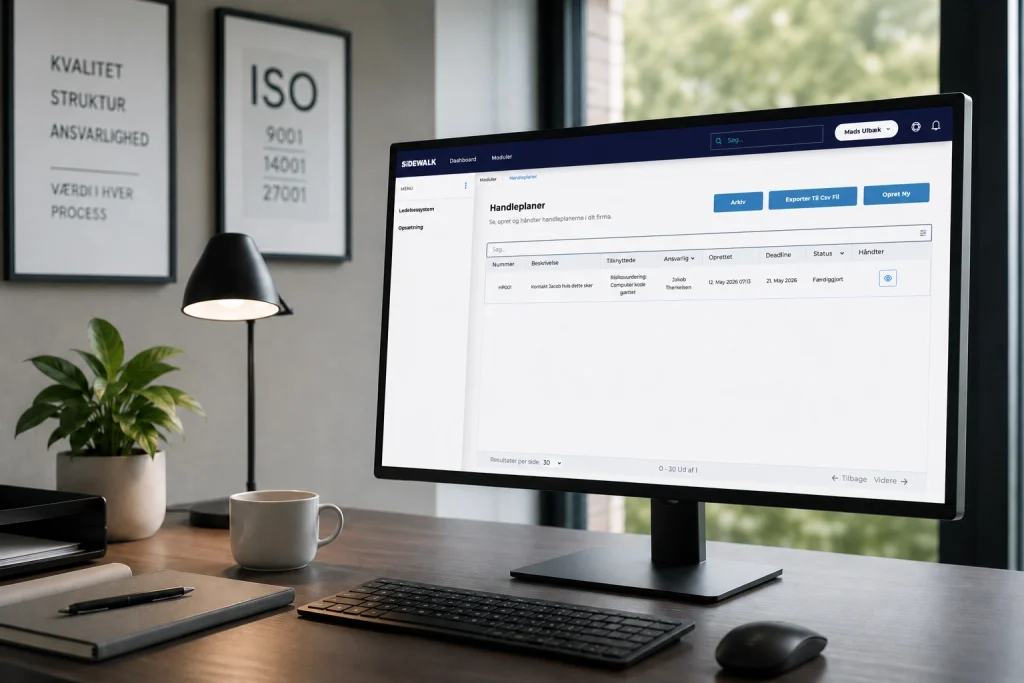 compliance billede af skæm på pc